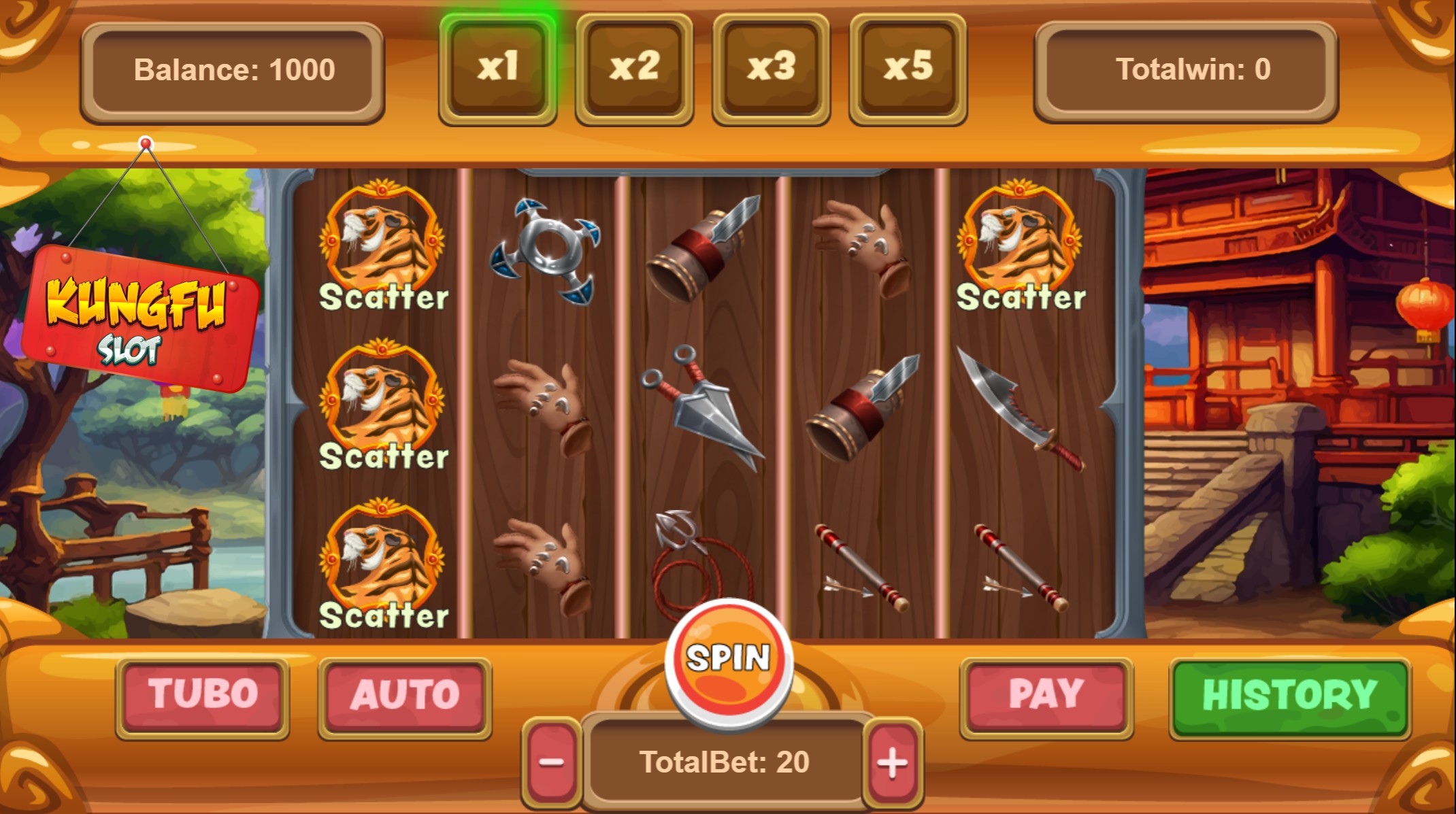Kungfu Slot Gameplay